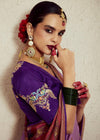 Purple Brasso Designer Soft Silk Saree