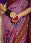 Purple Brasso Designer Soft Silk Saree