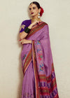 Purple Brasso Designer Soft Silk Saree