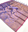 Purple Dual Tone Kanjivaram Handloom Saree