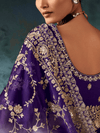 Purple Organza Silk Saree
