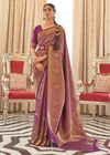 Purple Zari Woven Kanjivaram Saree