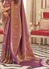 Purple Zari Woven Kanjivaram Saree