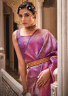 Purple Zari Woven Kanjivaram Silk Saree