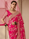 Rani Pink Banarasi Dola Silk Saree