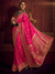 Rani Pink Banarasi Dola Silk Saree With Contrast Blouse