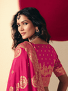 Rani Pink Banarasi Silk Saree
