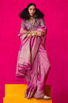 Rani Pink Banarasi Tissue Silk Saree