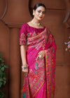 Rani Pink Designer Silk Saree