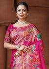 Rani Pink Designer Silk Saree