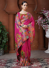 Rani Pink Designer Silk Saree