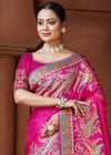 Rani Pink Designer Silk Saree