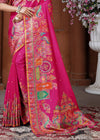 Rani Pink Designer Silk Saree