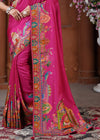 Rani Pink Designer Silk Saree