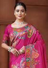 Rani Pink Designer Silk Saree