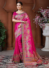 Rani Pink Designer Silk Saree