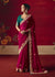 Rani Pink Designer Silk Saree with Contrast Blouse