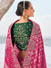 Rani Pink Georgette Bandhani Patola Saree