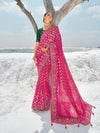 Rani Pink Georgette Bandhani Patola Saree