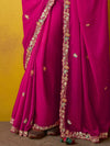 Rani Pink Georgette Saree