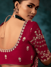 Rani Pink Georgette Silk Saree
