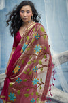 Rani Pink Paithani Cotton Silk Saree