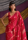 Rani Pink Satin Silk Saree
