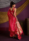 Rani Pink Satin Silk Saree