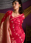 Rani Pink Satin Silk Saree