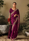 Raspberry Violet Fancy Dola Silk Designer Saree