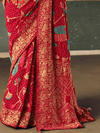 Red Bandhani Patola Silk Saree