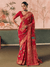 Red Bandhani Patola Silk Saree