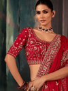 Red Satin Silk Saree