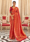 Red Zari Woven Kanjivaram Saree