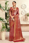 Red Zari Woven Kanjivaram Saree