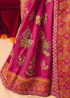 Rich Magenta Rani Pink Pichwai Designer Dola Silk Saree