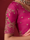 Rose Pink Banarasi Dola Silk Saree