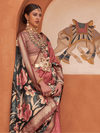 Rose Pink Banarasi Dola Silk Saree
