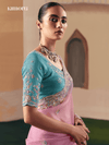 Rose Pink Organza Silk Saree