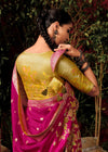 Rose Pink Zari Woven Fancy Dola Silk Designer Saree