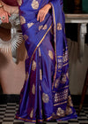 Royal Blue Banarasi Satin Silk Saree