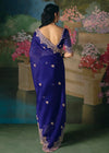 Royal Blue Designer Silk Saree with Heavy Embroidery Work