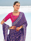 Royal Blue Georgette Bandhani Patola Saree