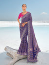 Royal Blue Georgette Bandhani Patola Saree