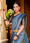 Royal Blue Kanjivaram Saree