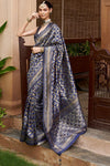 Royal Blue Woven Banarasi Saree