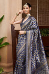 Royal Blue Woven Banarasi Saree