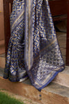 Royal Blue Woven Banarasi Saree