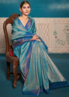 Royal Blue Woven Kanjivaram Silk Saree