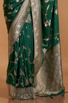 Royal Green Georgette Handloom Saree